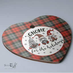 Scottish MacLachlan Weathered Clan Tartan Ceramic Ornament - Gnome Heart Style Scottish Plaid Tartan Plaid