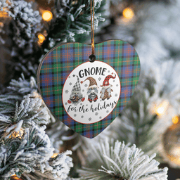 Scottish Logan Ancient Clan Tartan Ceramic Ornament - Gnome Heart Style Scottish Plaid Tartan Plaid