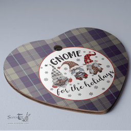 Scottish Cunningham Dress Blue Dancers Clan Tartan Ceramic Ornament - Gnome Heart Style Scottish Plaid Tartan Plaid