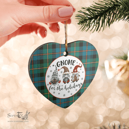 Scottish Baillie Ancient Clan Tartan Ceramic Ornament - Gnome Heart Style Scottish Plaid Tartan Plaid