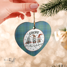 Scottish Oliphant Ancient Clan Tartan Ceramic Ornament - Gnome Heart Style Scottish Plaid Tartan Plaid