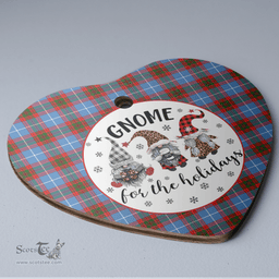 Scottish Newton (Edingburg) Clan Tartan Ceramic Ornament - Gnome Heart Style Scottish Plaid Tartan Plaid