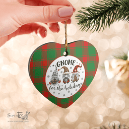 Scottish Middleton Modern Clan Tartan Ceramic Ornament - Gnome Heart Style Scottish Plaid Tartan Plaid