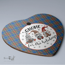 Scottish MacBeth Ancient Clan Tartan Ceramic Ornament - Gnome Heart Style Scottish Plaid Tartan Plaid