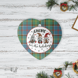 Scottish Whitelaw Clan Tartan Ceramic Ornament - Gnome Heart Style Scottish Plaid Tartan Plaid