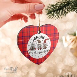 Scottish Rose Clan Tartan Ceramic Ornament - Gnome Heart Style Scottish Plaid Tartan Plaid