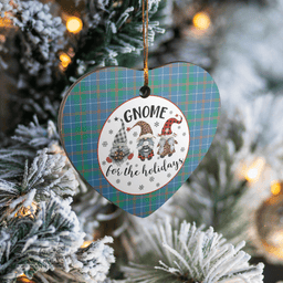 Scottish MacHardy Ancient Clan Tartan Ceramic Ornament - Gnome Heart Style Scottish Plaid Tartan Plaid