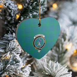 Scottish Montgomery Ancient Clan Tartan Ceramic Ornament - Crest Heart Style Scottish Plaid Tartan Plaid