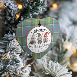 Scottish Whitelaw Clan Tartan Ceramic Ornament - Gnome Heart Style Scottish Plaid Tartan Plaid