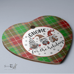 Scottish Baxter Modern Clan Tartan Ceramic Ornament - Gnome Heart Style Scottish Plaid Tartan Plaid