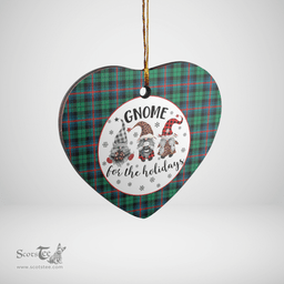 Scottish Urquhart Broad Red Ancient Clan Tartan Ceramic Ornament - Gnome Heart Style Scottish Plaid Tartan Plaid