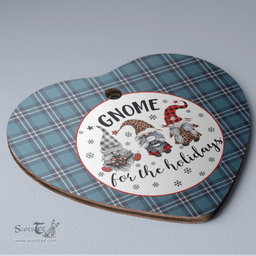 Scottish Earl of St Andrews Clan Tartan Ceramic Ornament - Gnome Heart Style Scottish Plaid Tartan Plaid