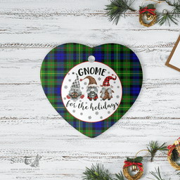 Scottish Rollo Clan Tartan Ceramic Ornament - Gnome Heart Style Scottish Plaid Tartan Plaid