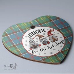 Scottish Whitelaw Clan Tartan Ceramic Ornament - Gnome Heart Style Scottish Plaid Tartan Plaid