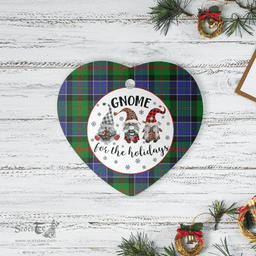 Scottish Paterson Clan Tartan Ceramic Ornament - Gnome Heart Style Scottish Plaid Tartan Plaid