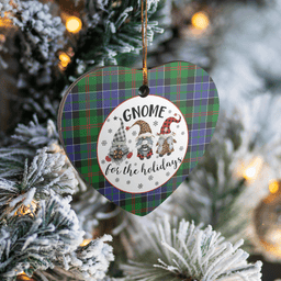 Scottish Paterson Clan Tartan Ceramic Ornament - Gnome Heart Style Scottish Plaid Tartan Plaid