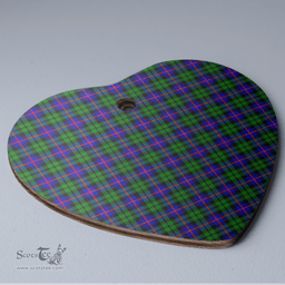 Scottish Durham District Clan Tartan Ceramic Ornament - Crest Heart Style Scottish Plaid Tartan Plaid