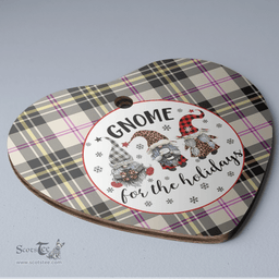 Scottish MacPherson Dress Ancient Clan Tartan Ceramic Ornament - Gnome Heart Style Scottish Plaid Tartan Plaid