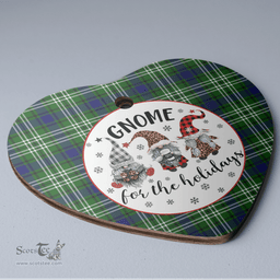 Scottish Spottiswood (Tweedside) Clan Tartan Ceramic Ornament - Gnome Heart Style Scottish Plaid Tartan Plaid