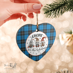 Scottish Ramsay Blue Ancient Clan Tartan Ceramic Ornament - Gnome Heart Style Scottish Plaid Tartan Plaid