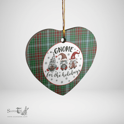 Scottish Gayre Clan Tartan Ceramic Ornament - Gnome Heart Style Scottish Plaid Tartan Plaid