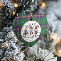 Scottish Young Modern Clan Tartan Ceramic Ornament - Gnome Heart Style Scottish Plaid Tartan Plaid