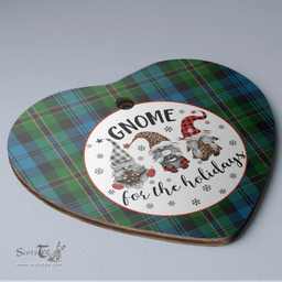 Scottish Polaris Military Clan Tartan Ceramic Ornament - Gnome Heart Style Scottish Plaid Tartan Plaid