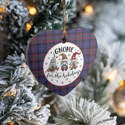 Scottish Pride of Scotland Clan Tartan Ceramic Ornament - Gnome Heart Style Scottish Plaid Tartan Plaid