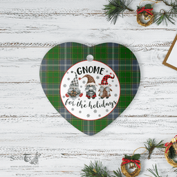 Scottish Pringle Clan Tartan Ceramic Ornament - Gnome Heart Style Scottish Plaid Tartan Plaid