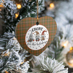 Scottish Scott Brown Modern Clan Tartan Ceramic Ornament - Gnome Heart Style Scottish Plaid Tartan Plaid
