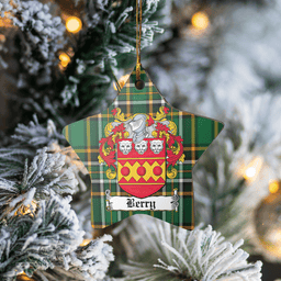 Scottish Berry Clan Tartan Ceramic Ornament - Crest Star Style Scottish Plaid Tartan Plaid