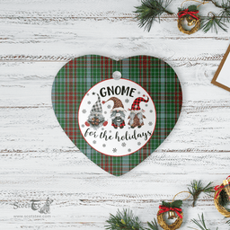 Scottish Gayre Clan Tartan Ceramic Ornament - Gnome Heart Style Scottish Plaid Tartan Plaid
