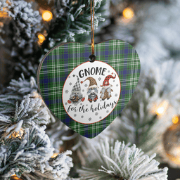 Scottish Tweedside District Clan Tartan Ceramic Ornament - Gnome Heart Style Scottish Plaid Tartan Plaid