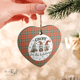 Scottish Scott Ancient Clan Tartan Ceramic Ornament - Gnome Heart Style Scottish Plaid Tartan Plaid