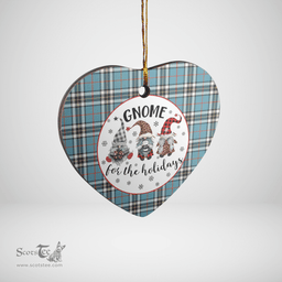 Scottish Thomson Clan Tartan Ceramic Ornament - Gnome Heart Style Scottish Plaid Tartan Plaid