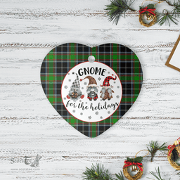 Scottish Webster Clan Tartan Ceramic Ornament - Gnome Heart Style Scottish Plaid Tartan Plaid