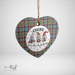 Scottish Stirling (of Cadder-Present Chief) Clan Tartan Ceramic Ornament - Gnome Heart Style Scottish Plaid Tartan Plaid