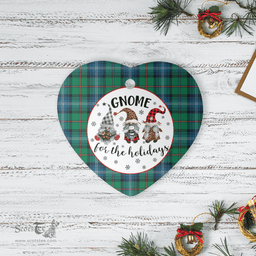 Scottish Urquhart Ancient Clan Tartan Ceramic Ornament - Gnome Heart Style Scottish Plaid Tartan Plaid