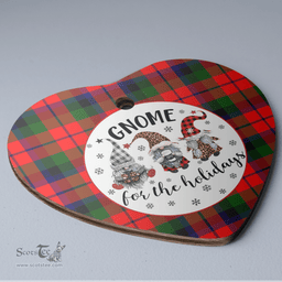 Scottish MacNaughton Modern Clan Tartan Ceramic Ornament - Gnome Heart Style Scottish Plaid Tartan Plaid