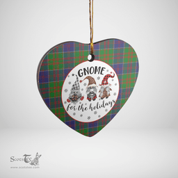 Scottish Stewart of Appin Hunting Modern Clan Tartan Ceramic Ornament - Gnome Heart Style Scottish Plaid Tartan Plaid
