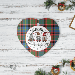 Scottish Stirling (of Keir) Clan Tartan Ceramic Ornament - Gnome Heart Style Scottish Plaid Tartan Plaid