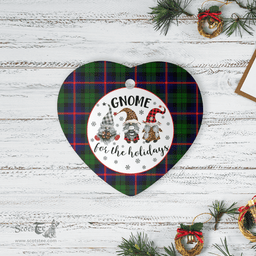 Scottish Urquhart Modern Clan Tartan Ceramic Ornament - Gnome Heart Style Scottish Plaid Tartan Plaid