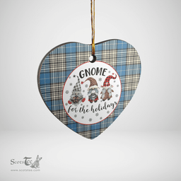 Scottish Napier Ancient Clan Tartan Ceramic Ornament - Gnome Heart Style Scottish Plaid Tartan Plaid