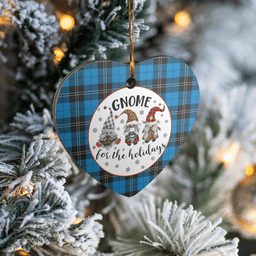 Scottish Ramsay Blue Ancient Clan Tartan Ceramic Ornament - Gnome Heart Style Scottish Plaid Tartan Plaid