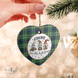 Scottish Tweedside District Clan Tartan Ceramic Ornament - Gnome Heart Style Scottish Plaid Tartan Plaid