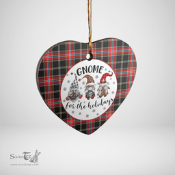 Scottish Norwegian Night Clan Tartan Ceramic Ornament - Gnome Heart Style Scottish Plaid Tartan Plaid
