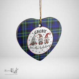 Scottish Arbuthnot Modern Clan Tartan Ceramic Ornament - Gnome Heart Style Scottish Plaid Tartan Plaid