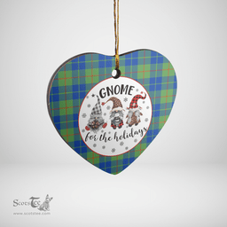 Scottish Barclay Hunting Ancient Clan Tartan Ceramic Ornament - Gnome Heart Style Scottish Plaid Tartan Plaid