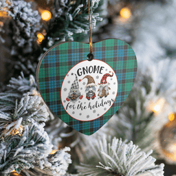 Scottish Stewart Old Ancient Clan Tartan Ceramic Ornament - Gnome Heart Style Scottish Plaid Tartan Plaid
