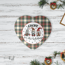 Scottish Stewart Dress Ancient Clan Tartan Ceramic Ornament - Gnome Heart Style Scottish Plaid Tartan Plaid